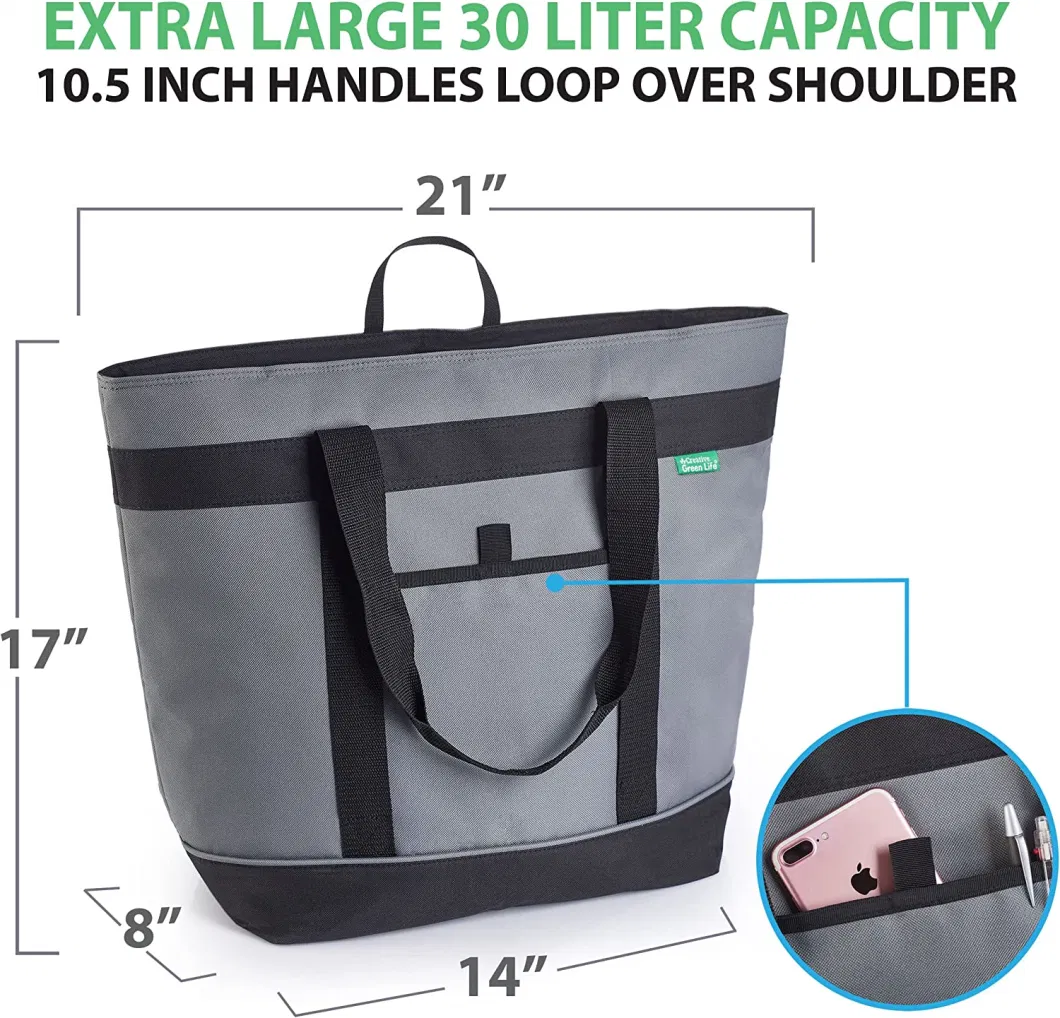 30-Can Quality Soft Cooler Makes a Perfect Insulated Grocery Bag, Food Delivery Bag, Travel Cooler Bag, or Beach Cooler